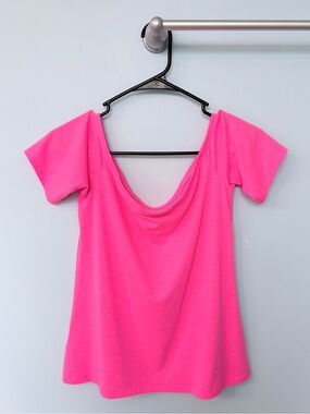 Lilly Pulitzer Rexa Off The Shoulder Top Neon Pink Size S